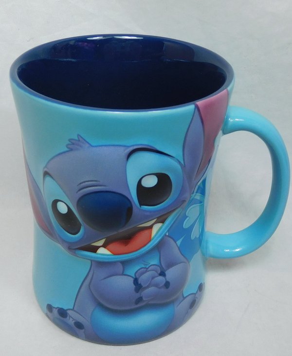 Disney Tasse kaffeetasse MUG Stich blau erhaben