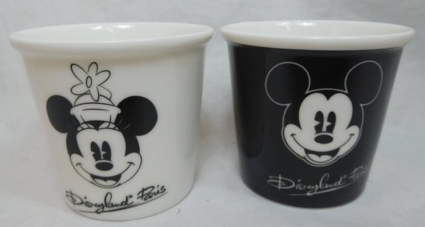 Disney Tasse MUG Kaffeetasse Espressotasse Mickey und Minnie s/w