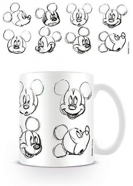 Disney Tasse Kaffeetasse Mug : Mickey Mouse Strichzeichnung Gesicht