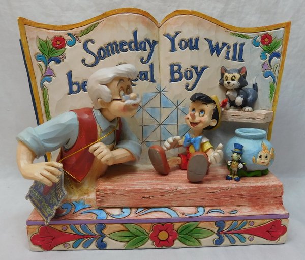 Disney Traditions Jim Shore 4057957 Storybook Pinocchio Someday REal Boy