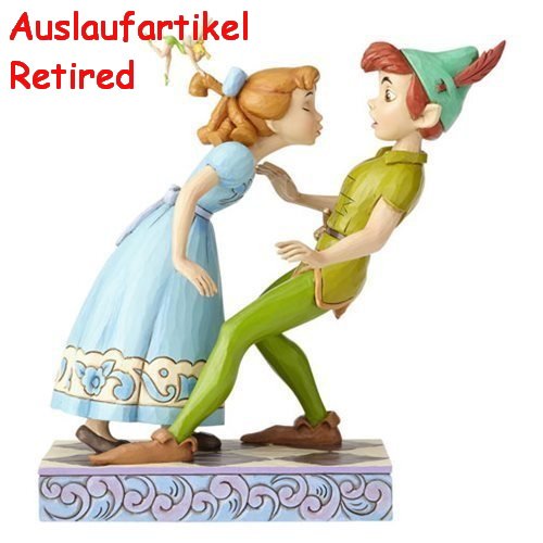 Disney Traditions Peter Pan, Wendy, and Tinker Bell An Unexpected Kiss Statue