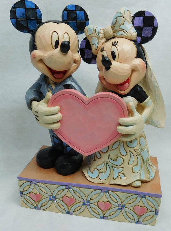 Disney Traditions Wedding Two Souls, One Heart Mickey and Minnie Mouse Statue