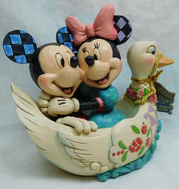 Disney Traditions Jim Shore 4059744 Mickey and Minnie Mouse in Swan Lovebirds Statue