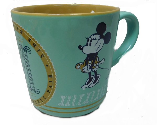 Disney Kaffeetasse Tasse Mug Pott Kaffee Disneyland Paris Retro Mickey und Minnie