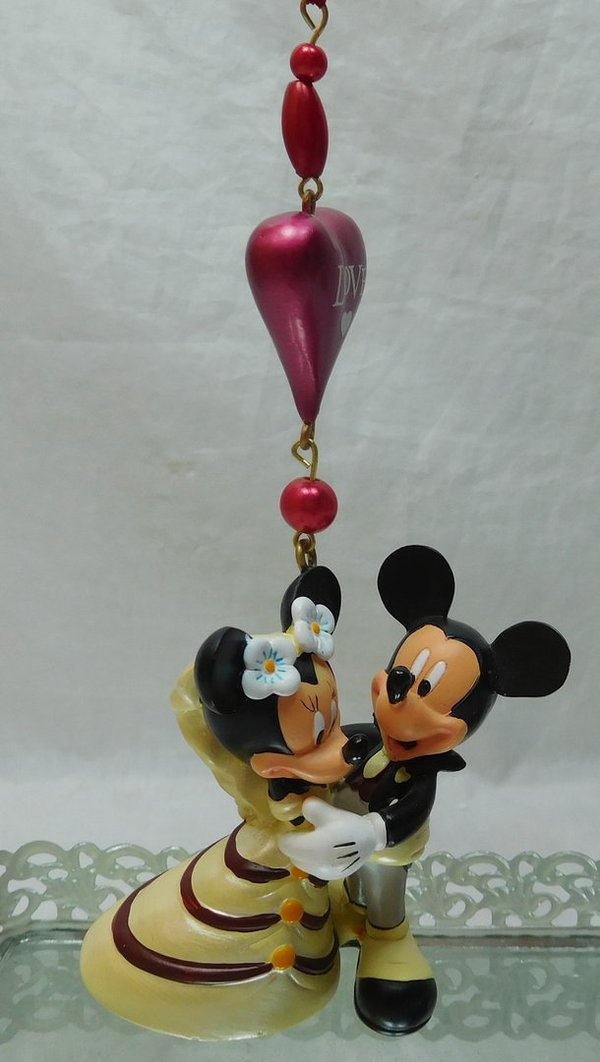 Hanging Ornament / Weihnachtsbaumschmuck : Mickey und Minnie Hochzeitspaar
