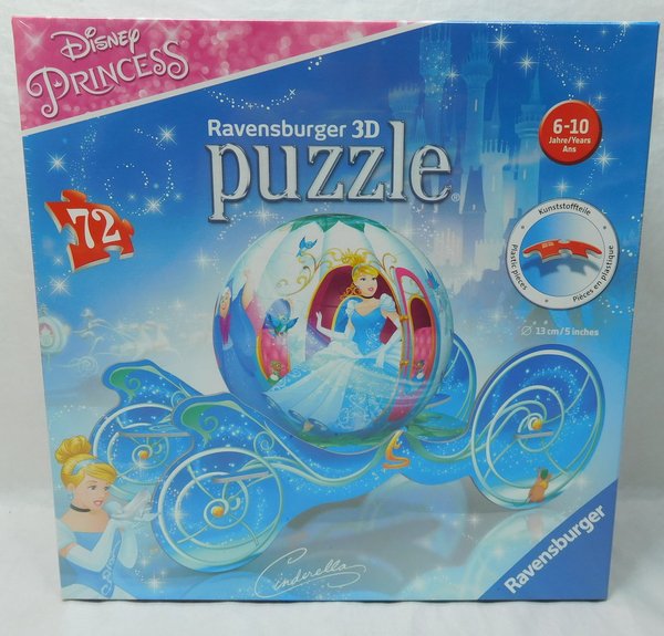 Ravensburger 3D-Puzzle 11823 - Cinderella - 3D Puzzle-Ball, 72-teilig