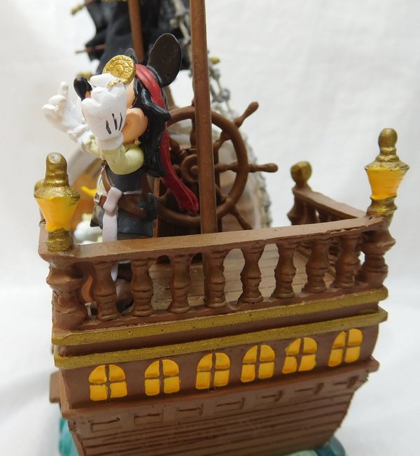 Disney Schneekugel Piratenschiff mit Mickey Donald Pluto