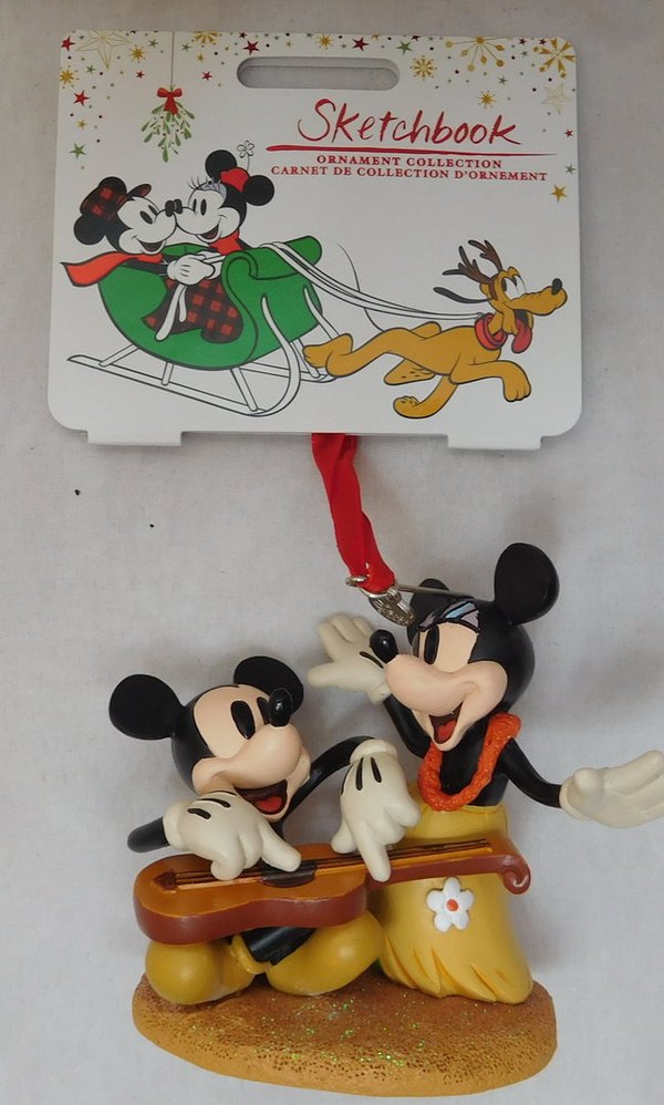 Hanging Ornament / Weihnachtsbaumschmuck : Mickey und Minnie Mouse Hawaii