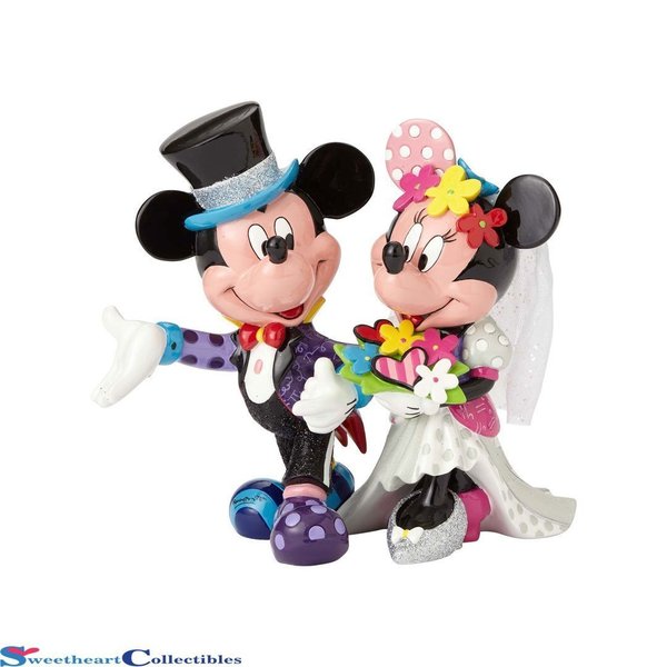 Enesco Romero Britto 4058179 Mickey und Minnie Mouse Hochzeitspaar
