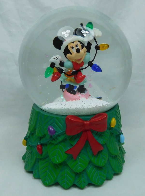 Schneekugel Disney Minnie Mouse mit Lichterkette