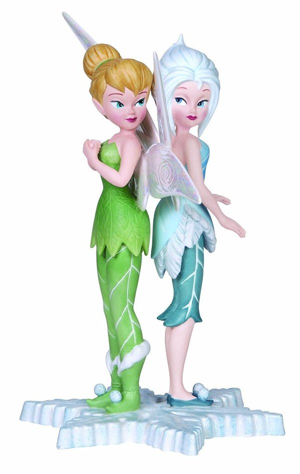 Precious Moments, Disney Showcase Tinkerbell und Periwinkle Winter Outfit Porzellan 141706
