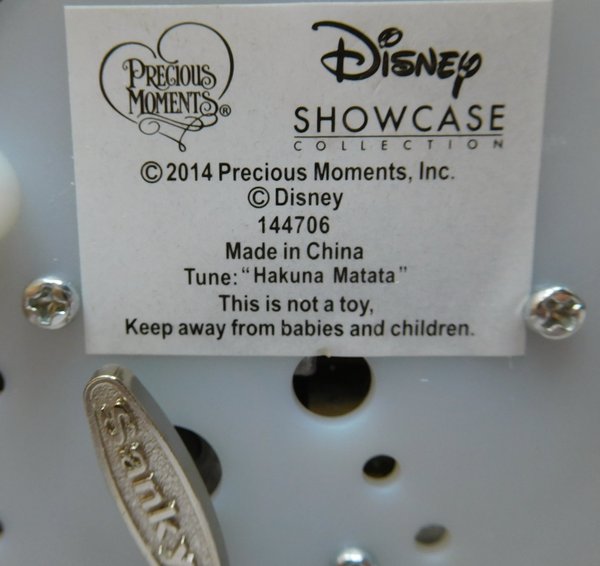 Precious Moments, Disney Spieluhr König der Löwen Simba Pumba Timon