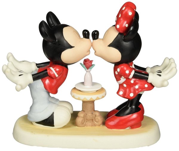 Precious Moments, Disney Showcase Mickey Mouse Figur & Minnie 133705 Liebe auf dn ersten Kuss