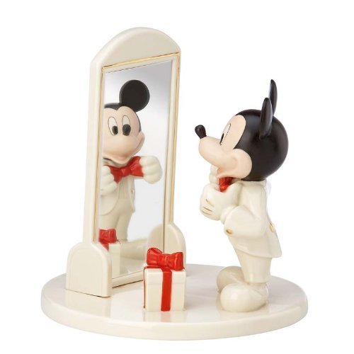 Disney Figur Lenox 819210 Mickey Mouse schaut in den Spiegel + Geschenk