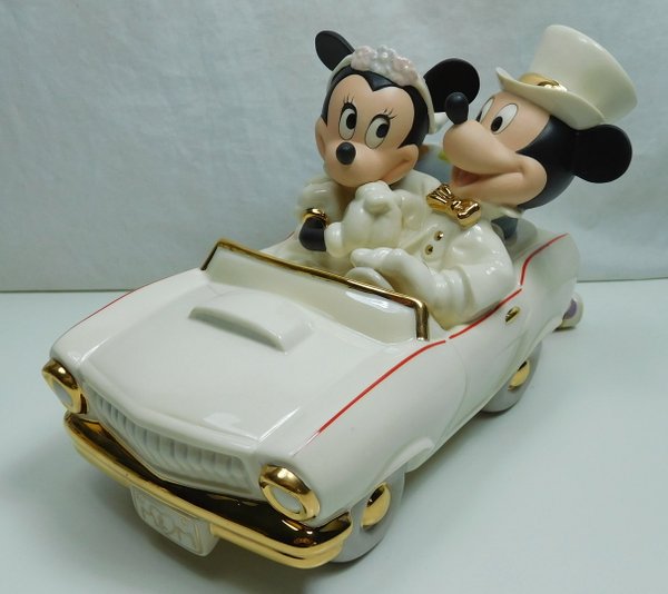 Disney Figur Lenox 810207 Mickey & Minnie im Hochzeitsauto