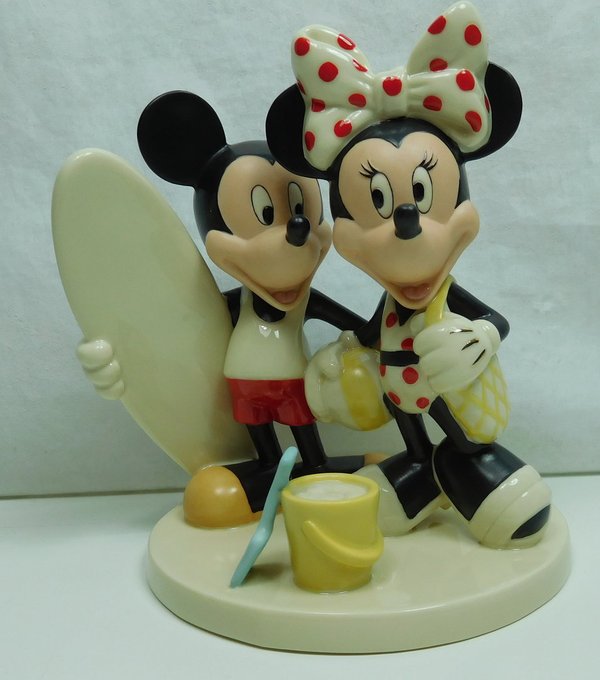 Disney Figur Lenox 830094 Mickey & Minnoe Mouse surfer