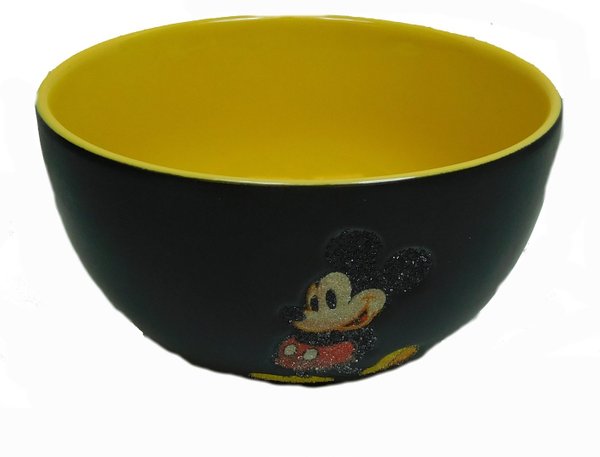 Müslischale Disney Mickey mouse matt schwarz mit Glitzer
