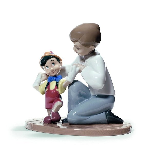 NAO Lladro  Disney Porzellan Figur 02001678 Pinocchio erste Schritte