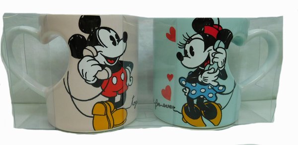 Disney Tasse kaffeetasse MUG Pott Kaffe Mickey und Minnie Mouse Liebestasse Telefon