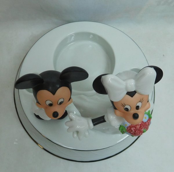 Disney Figur Lenox Kerzenständer Micky & Minnie Hocheit