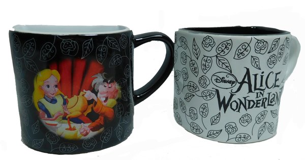 Disney Kaffeetasse Tasse Mug Pott Kaffee Becher Disneyland Paris Alice im wunderland 2er Set …