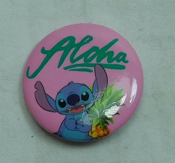 Button Pin Lilo & Stitch Aloha
