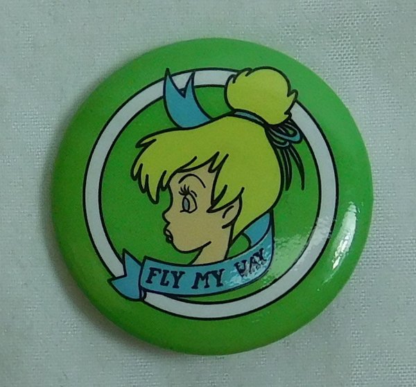 Button Pin Tinkerbell Fly My Way