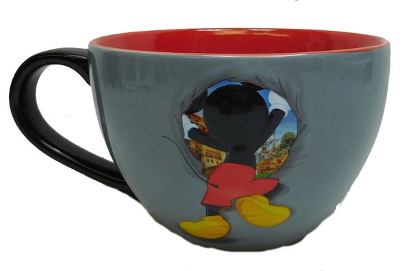 Disney Kaffeetasse Tasse Mug Pott Kaffee Becher Disneyland Paris erhaben Mickey Mouse Capuccintasse
