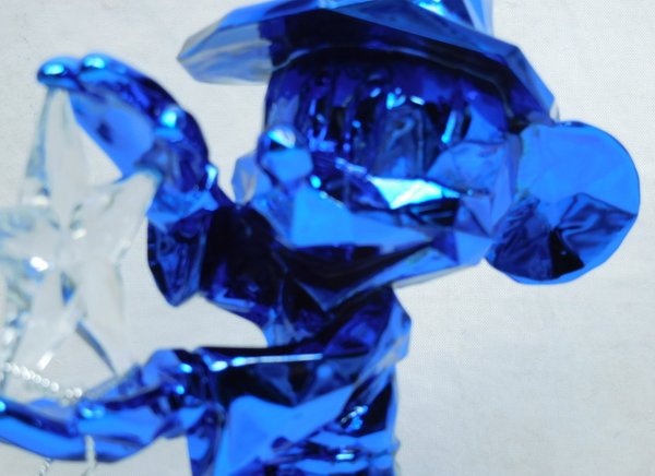 Disney Figur Mickey Mouse als Zauberer Disnyland Paris Glasoptik blau Zauberlehrling Orlinski