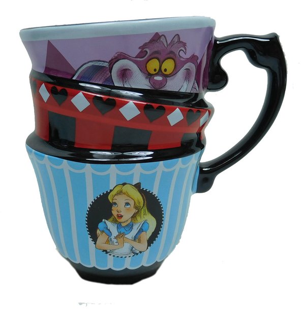 Disney Kaffeetasse Tasse Mug Pott Kaffee Becher Disneyparks Alice im Wunderland bunt