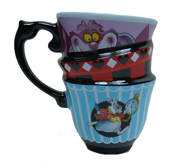 Disney Kaffeetasse Tasse Mug Pott Kaffee Becher Disneyparks Alice im Wunderland bunt