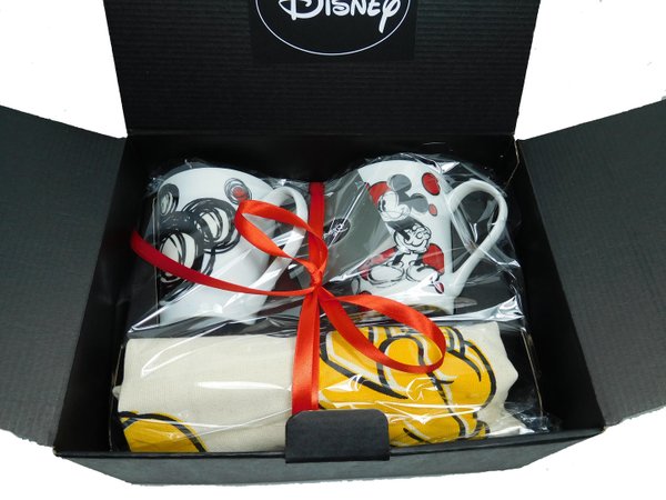 Egan Geschenkset 2 Kaffeetassen und Tasche Mickey & Mickey Ohren