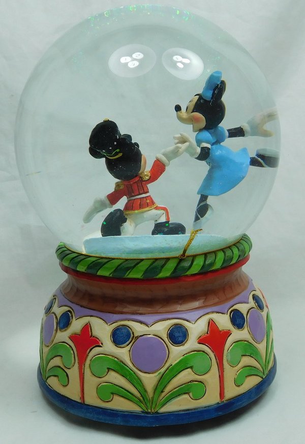 Disney Enesco Figur Spieluhr Schneekugel 6000944 Mickey und Minnie Nußknacker Musical