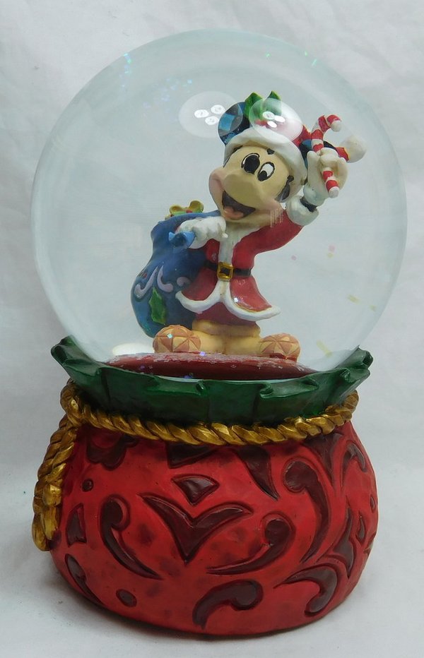 Disney Enesco Figur Schneekugel 6001360 Mickey Mouse als Santa