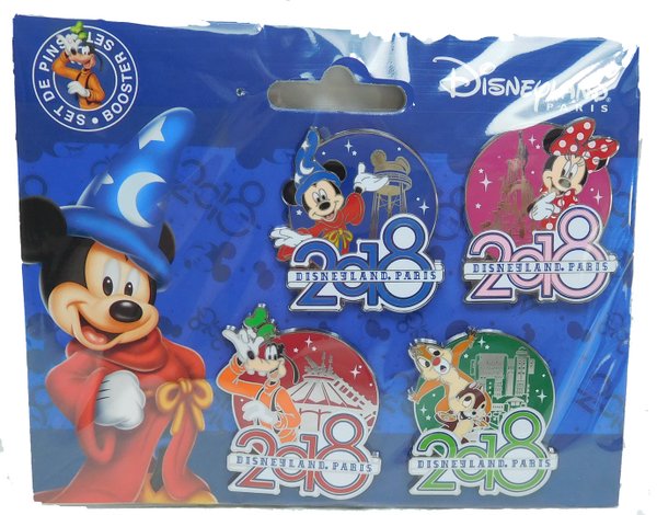 Disney Pin Pins DLRP 2018 Trade Set Mickey & Minnie Goffy Chip Chap 2018