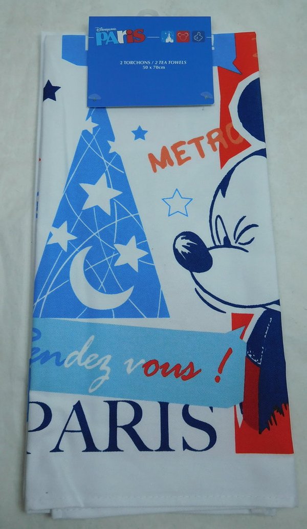Disney Handtuch Geschirrtuch Tuch Towels Minnie Mouse Mickey Mouse Paris
