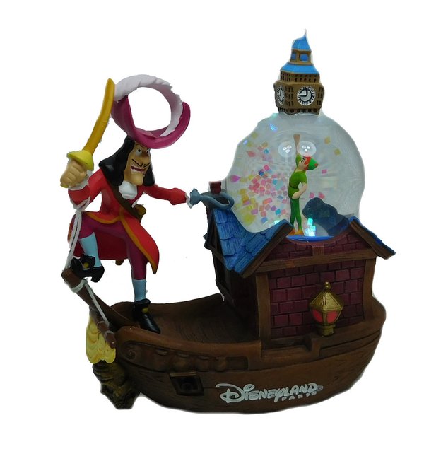 Disney Disneyland Paris Schneekugel Peter Pan mit Hook klein