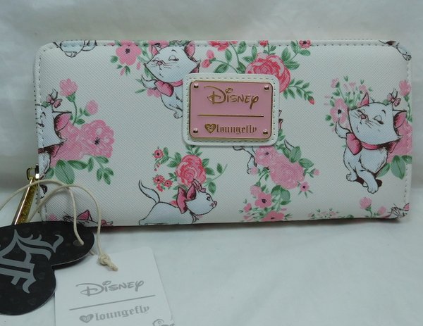 Loungefly Disney Portemonnaie Geldbörse Marie Aristocats weiß rosa floral