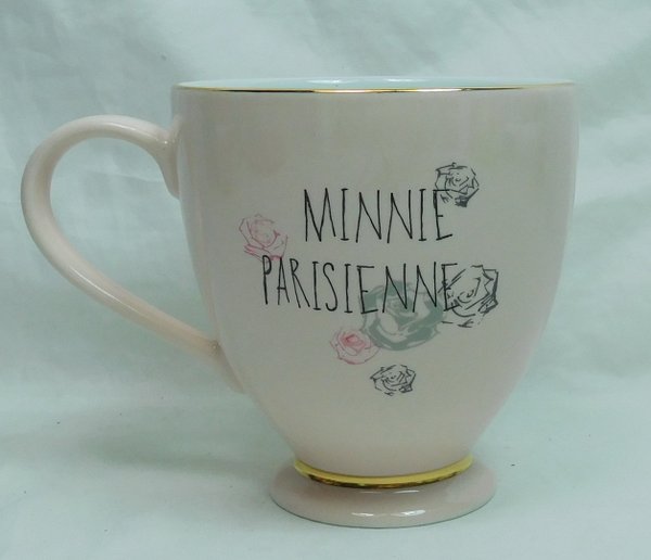 Minnie Parisienne Porzellan Disney Kaffeetasse hellrosa
