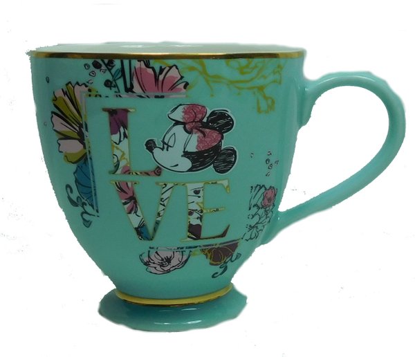 Minnie Parisienne Porzellan Disney Kaffeetasse  mintgrün