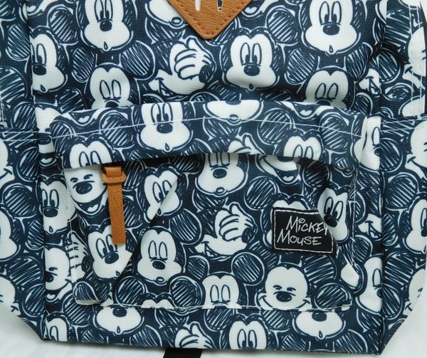Disney Rucksack VADOBACK : Mickey Mouse grau mit grossen Köpfen