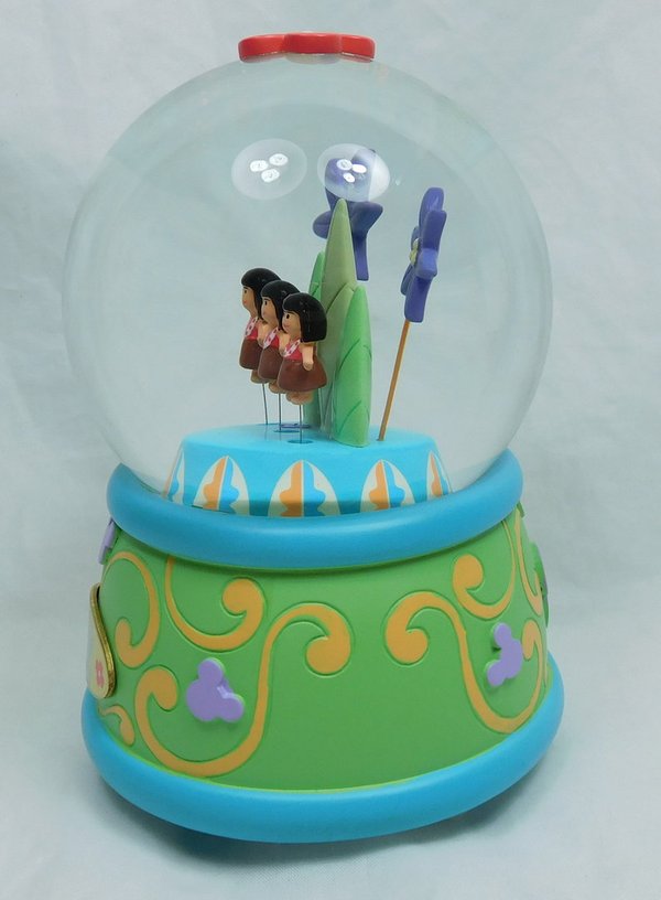 Disney Figurine Disneyland Paris musical Snow Globe playing It`s a small world  Schneekugel