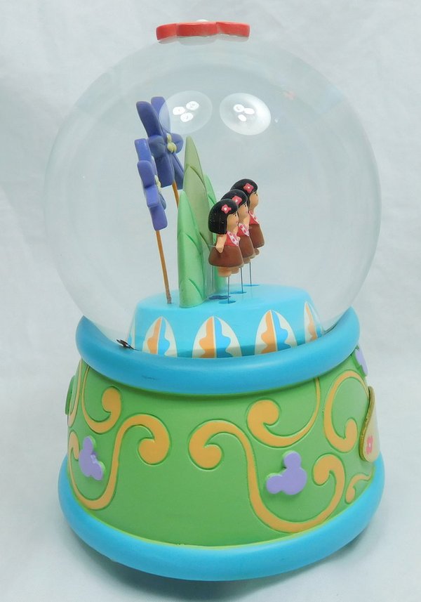 Disney Figurine Disneyland Paris musical Snow Globe playing It`s a small world  Schneekugel