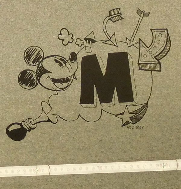 Strick Disney Panel Mickey Maus grau