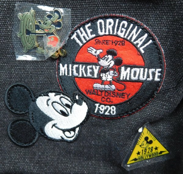Disney Mickey Mouse Loungefly Patches Denim Rucksack