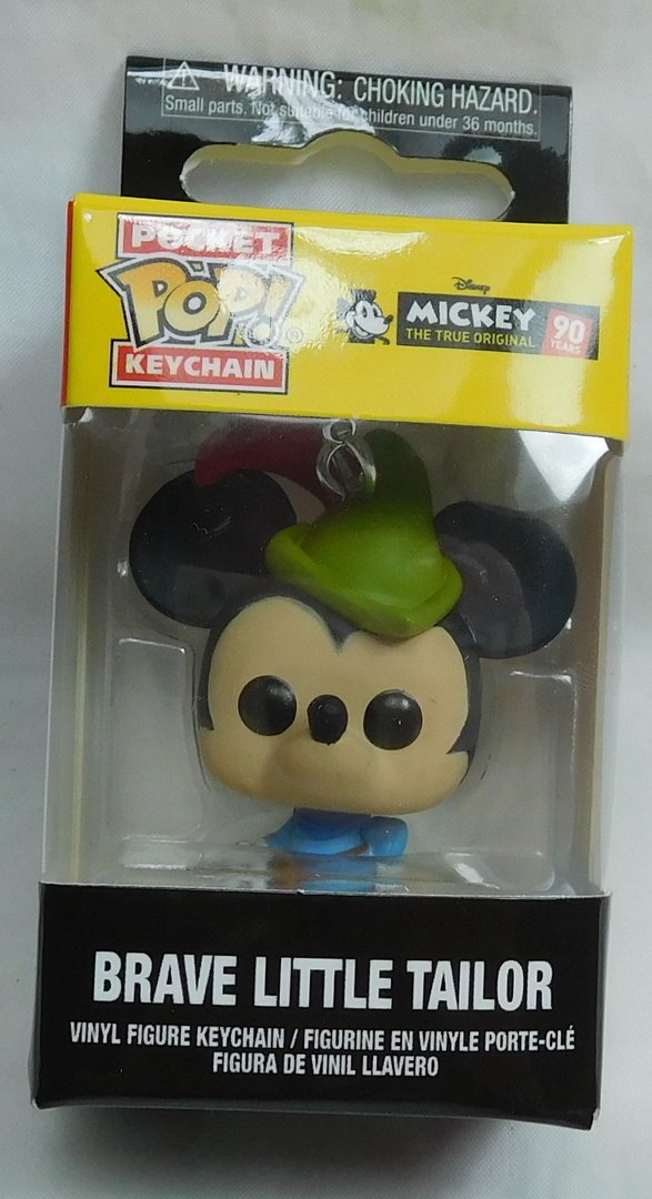 Funko Pop Vinyl Figur 90 Jahre Mickey Mouse : Schlüsselring Brave Little Tailor