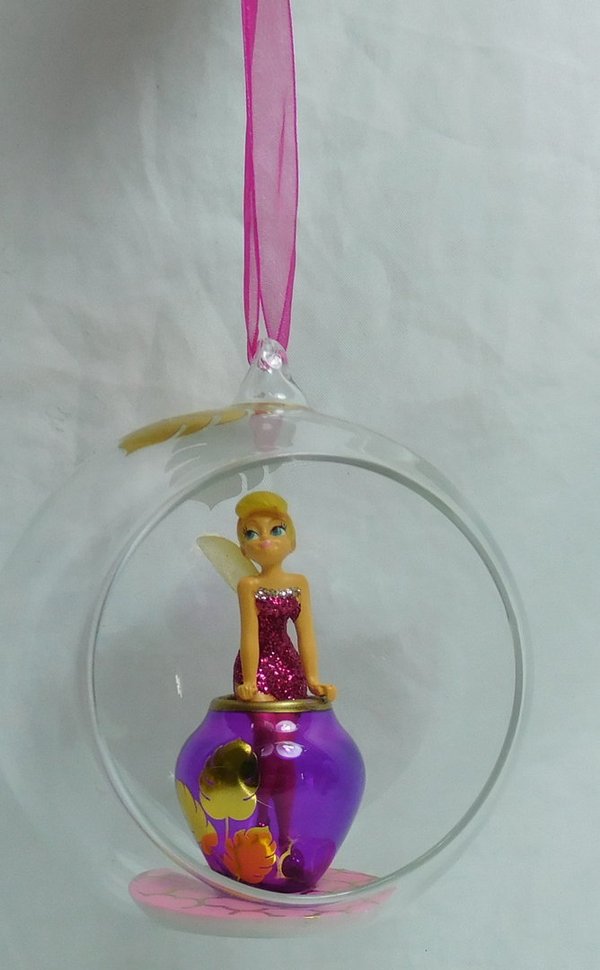 Disneyland Paris Weihnachtsbaumschmuck Ornament Tinker Bell in der Vase