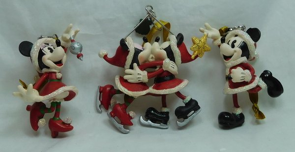 Disneyland Paris Weihnachtsbaumschmuck Ornament Set Mickey & Minnie