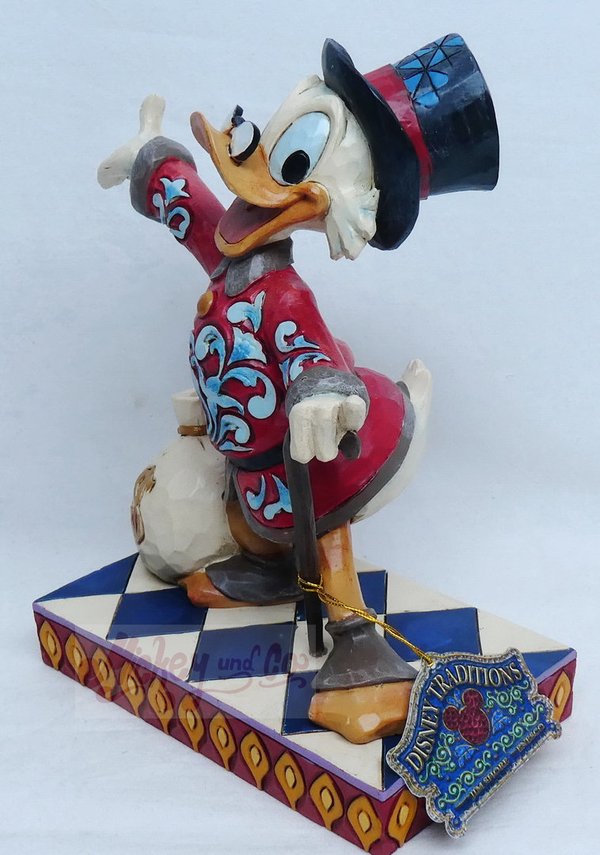 Disney Enesco Traditions Jim Shore Figur : 6001285 Dagobert mit Geldsäcken Treasure Tycoon