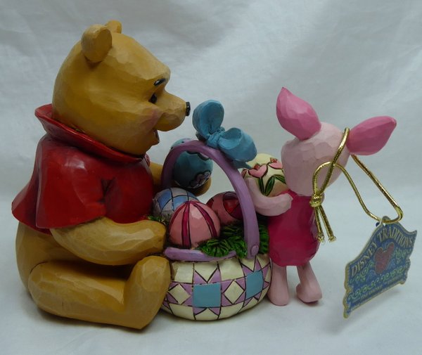 Disney Traditions Jim Shore Figur : Winnie Pooh mit Ferkel 6001283